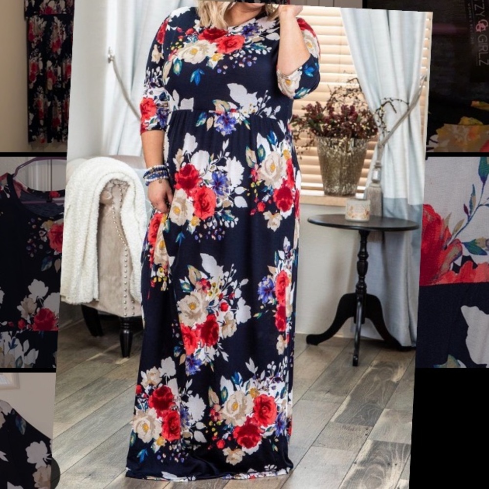 Beautiful Floral Maxi floor length dress